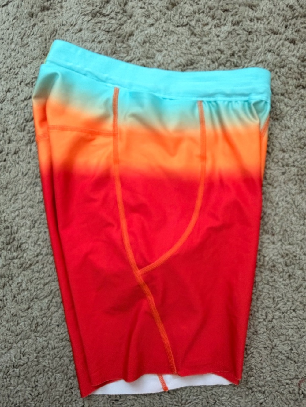 Hoka Novafly 6” Knit Running Shorts Red to Aqua Gradient - Picture 5 of 7